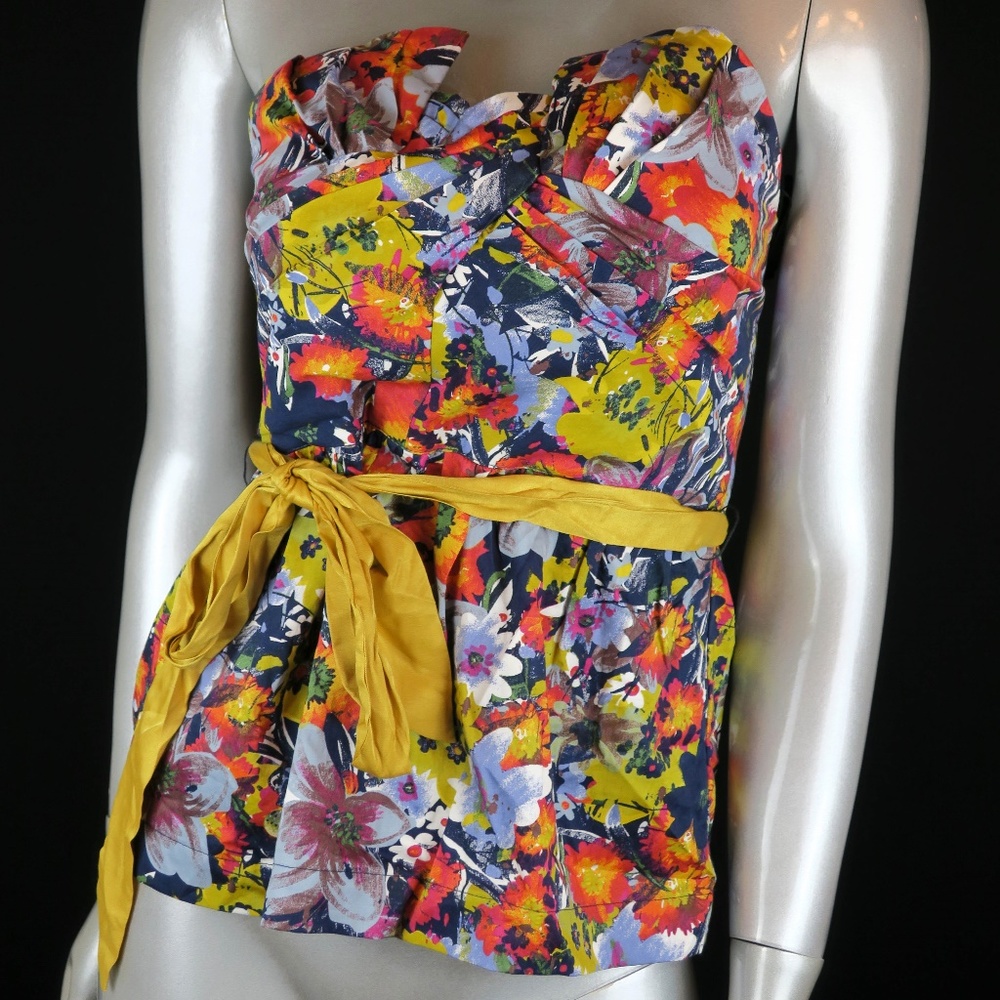 Porridge Wildflowers in Flight Strapless Top